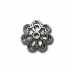 Cascarilla de Metal Zamak Filigrana Flor 15mm