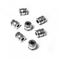 Entrepieza de Metal Zamak Tubo 6x5mm (Ø 2.5mm)