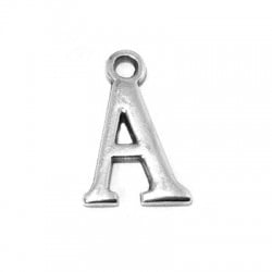 Colgante de Metal Zamak Letra "A" 12mm