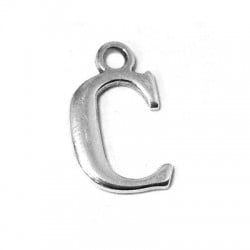 Colgante de Metal Zamak Letra "C" 12mm