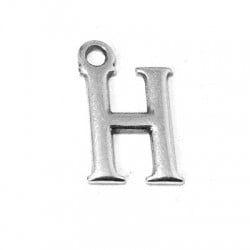 Colgante de Metal Zamak Letra "H" 12mm