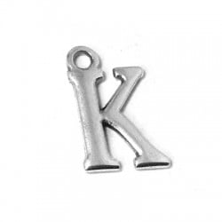 Colgante de Metal Zamak Letra "K" 12mm