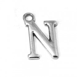 Colgante de Metal Zamak Letra "N" 12mm