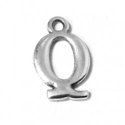 Colgante de Metal Zamak Letra "Q" 12mm