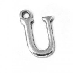 Colgante de Metal Zamak Letra "U" 12mm