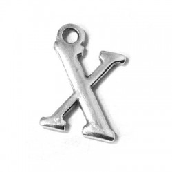 Colgante de Metal Zamak Letra "X" 12mm