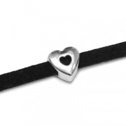 Pasador de Metal Zamak Corazón 7mm (Ø3.2x2.2mm)