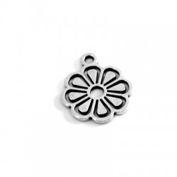 Colgante de Metal Zamak Flor 14mm