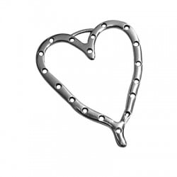 Colgante de Metal Zamak Corazón 54x68mm