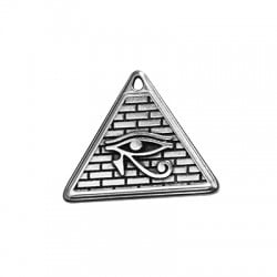 Colgante de Metal Zamak Triangulo con Ojo 28x25mm