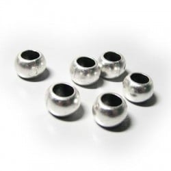 Entrepieza de Metal Zamak Bola 10x6.8mm (Ø 5.8mm)