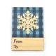 Colgante de Madera Carta con Copo de Nieve  y ´´FROM-TO´´ 60x85mm