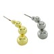 Pendiente de Metal Laton con Bolas 24x11mm