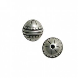 Entrepieza de Metal Zamak Bola Decorada 12mm (Ø 1.8mm)