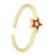 Anillo de Metal Laton Ajustable con Estrella Esmaltada 20mm