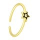 Anillo de Metal Laton Ajustable con Estrella Esmaltada 20mm