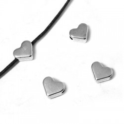 Passante de Metal Zamak Corazón 6mm (Ø1mm)