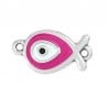 Plata Antigua (Plata 999)/Fucsia Fluor/Negro/Blanco