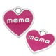 Colgante de Metal Zamak Corazón "mama" con Esmalte 18mm