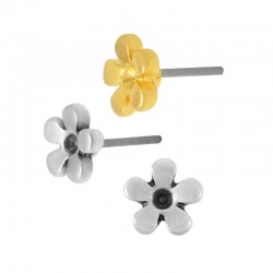 Pendiente de Metal Zamak Flor 6mm