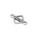 Conector de Metal Zamak Rombo con Cadena 10x11mm