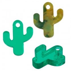 Colgante de Metacrilato Cactus 13x15mm