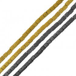 Tubo de Hematita 1,4x1,6/1,4mm(Ø0.8mm)(40pcs/tira)