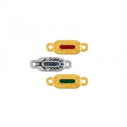 Conector de Metal Zamak Rectangular con Esmalte 7x14mm