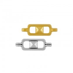 Conector de Metal Zamak Rectangular con Cuadro 14x7mm