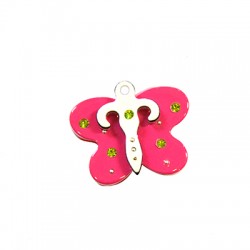 Colgante de Metacrilato Mariposa con Strass 27mm