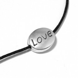 Entrepieza de Metal Zamak Ovalada "Love" 12x10x5mm (Ø2.2mm)